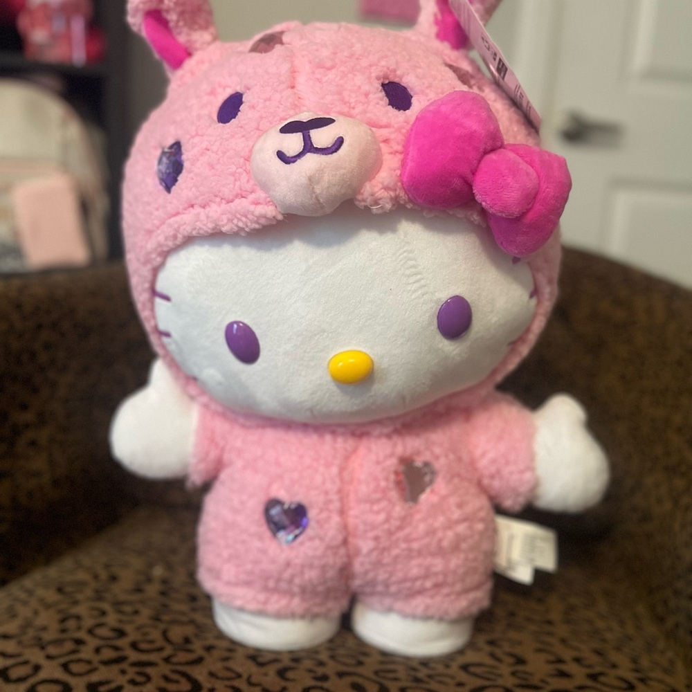 Hello Kitty Pink and White Stuffed Animal Plush